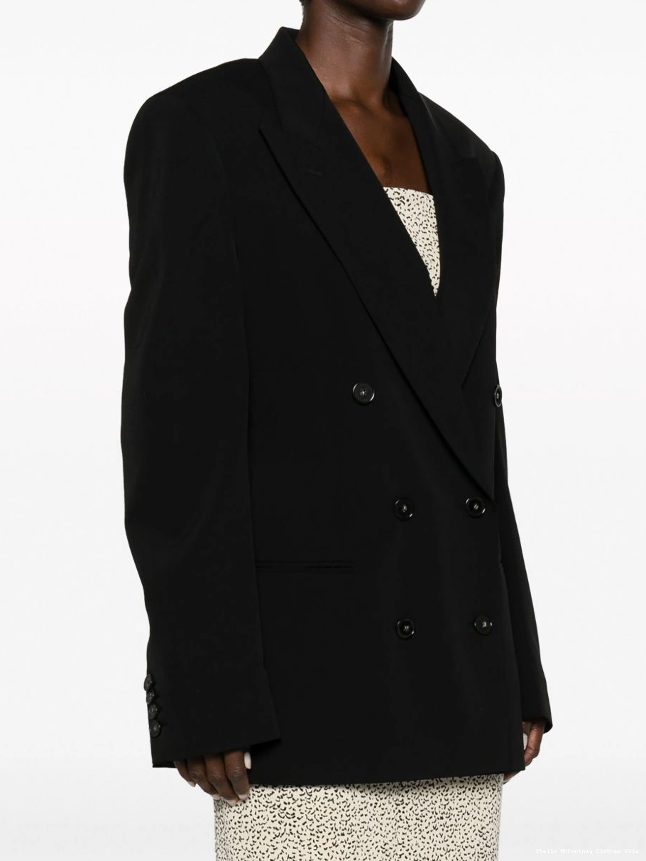 Cheap double-breasted Stella blazer McCartney stretch-wool Women 0722
